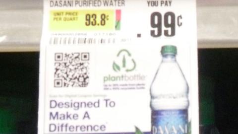 ShopRite Dasani 'Make a Difference' Price Label