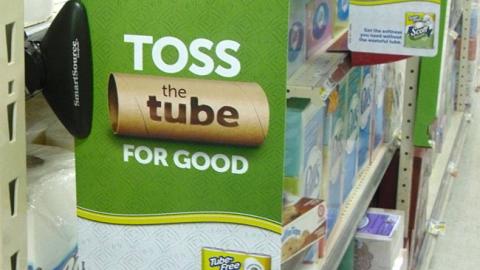 Scott Naturals 'Toss the Tube' Shelf Talkers