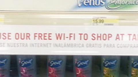 Target 'Use Our Free Wi-Fi' Shelf Strip