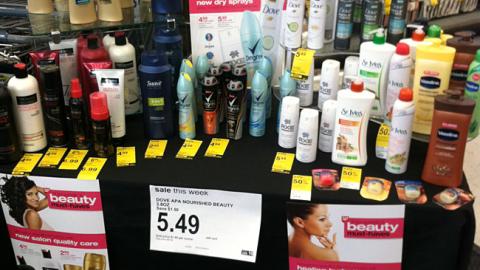 Walgreens Unilever 'Beauty Must-Haves' Table Display