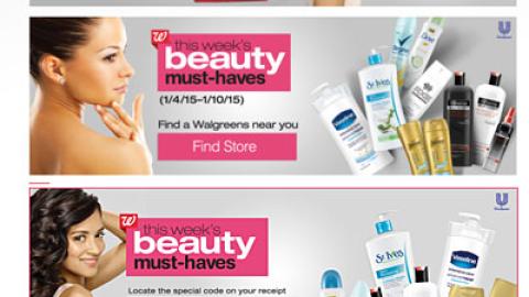 Unilever Walgreens 'Beauty Must-Haves' Landing Page
